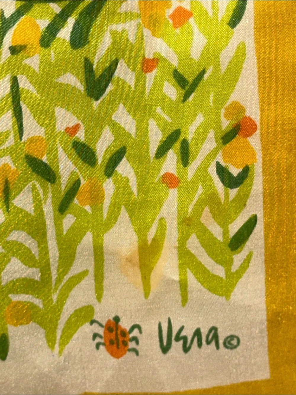Yellow Sunflower Print Scarf - Unbranded